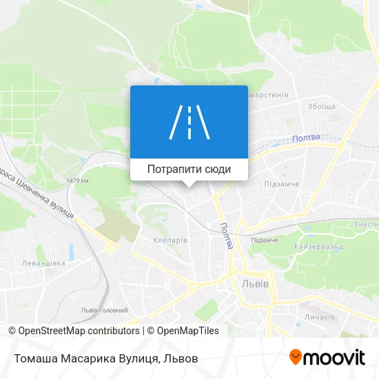 Карта Томаша Масарика Вулиця