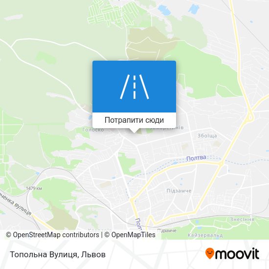 Карта Топольна Вулиця