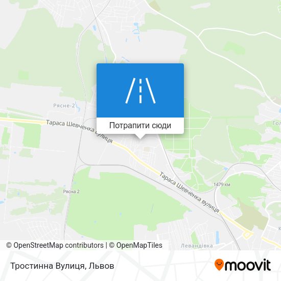 Карта Тростинна Вулиця