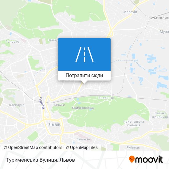Карта Туркменська Вулиця