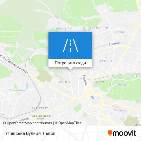 Карта Угнівська Вулиця