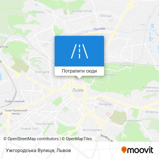 Карта Ужгородська Вулиця