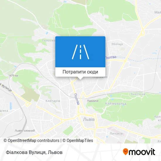 Карта Фіалкова Вулиця