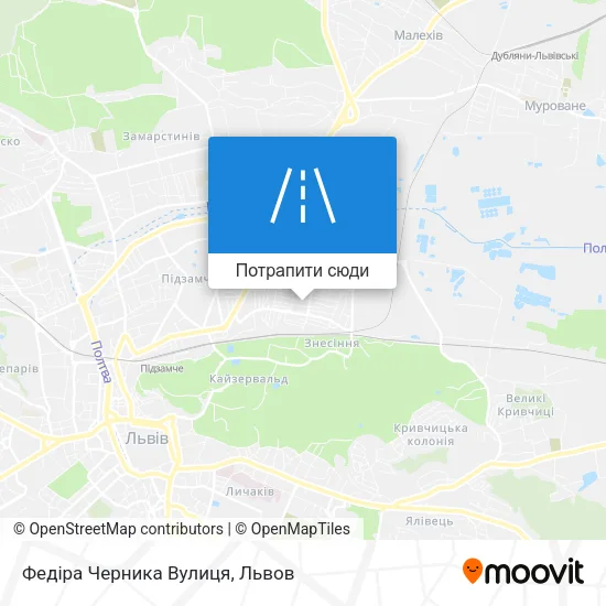 Карта Федіра Черника Вулиця