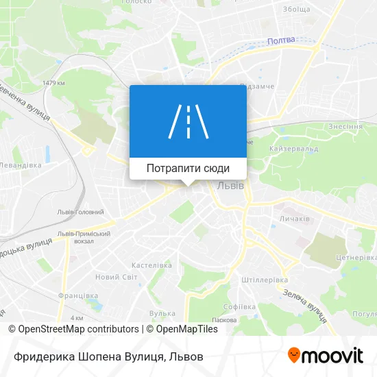 Карта Фридерика Шопена Вулиця