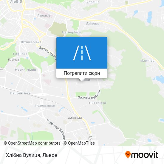 Карта Хлібна Вулиця