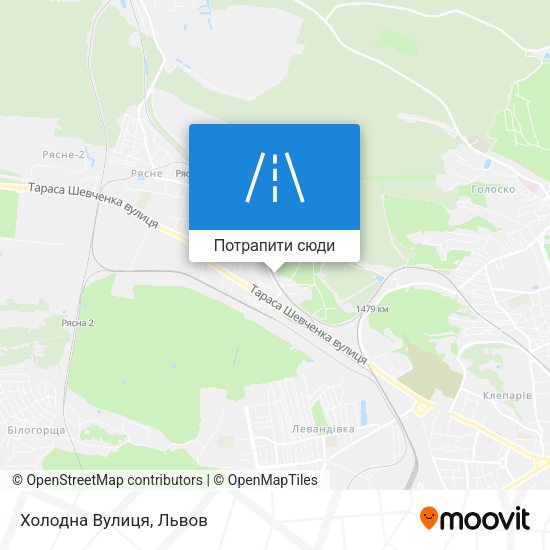 Карта Холодна Вулиця