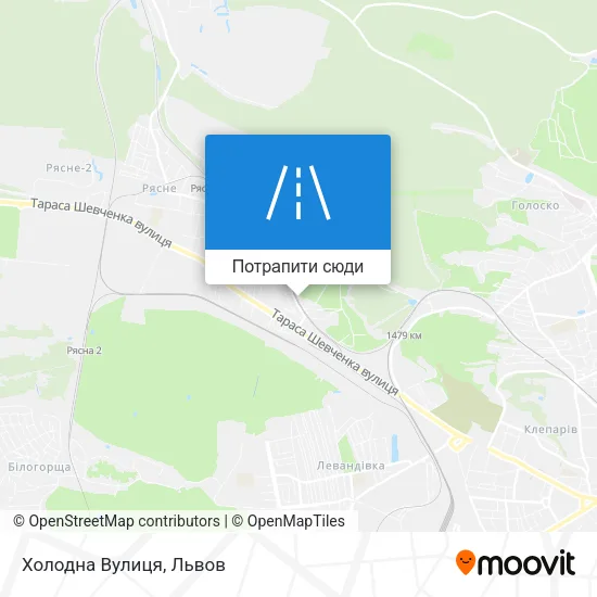 Карта Холодна Вулиця