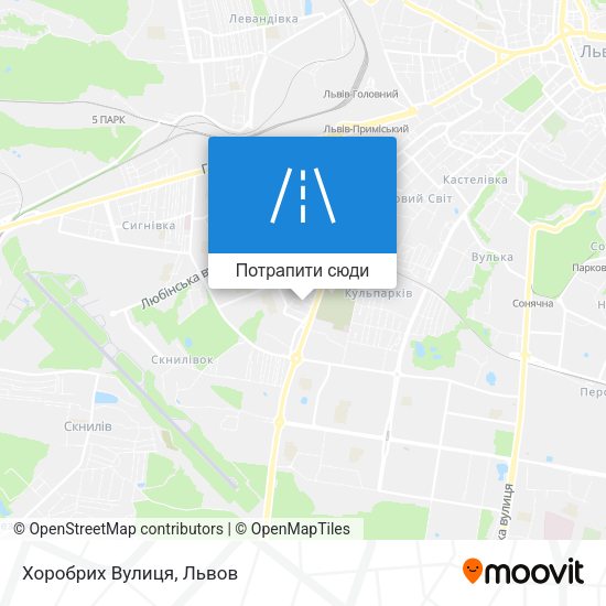 Карта Хоробрих Вулиця