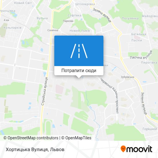 Карта Хортицька Вулиця