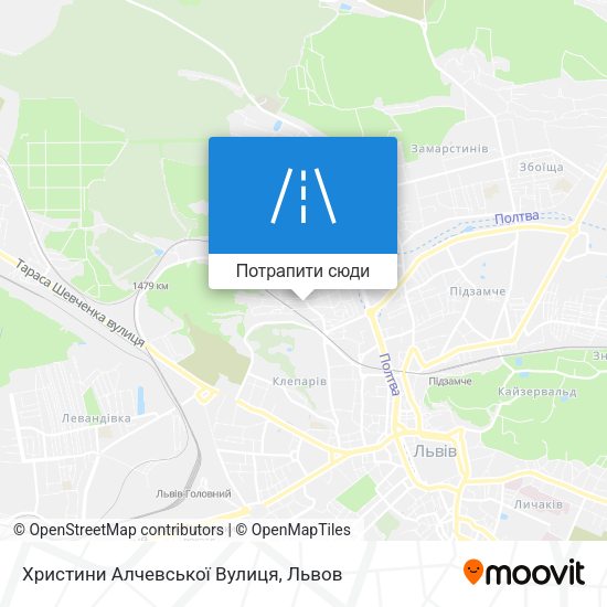 Карта Христини Алчевської Вулиця
