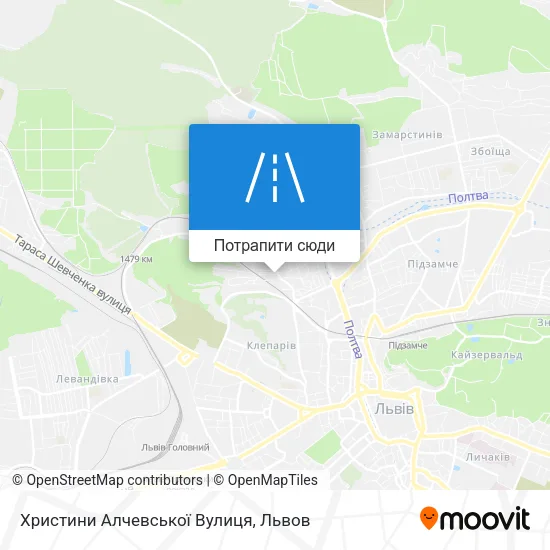Карта Христини Алчевської Вулиця