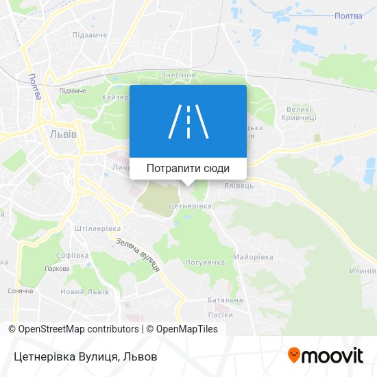 Карта Цетнерівка Вулиця