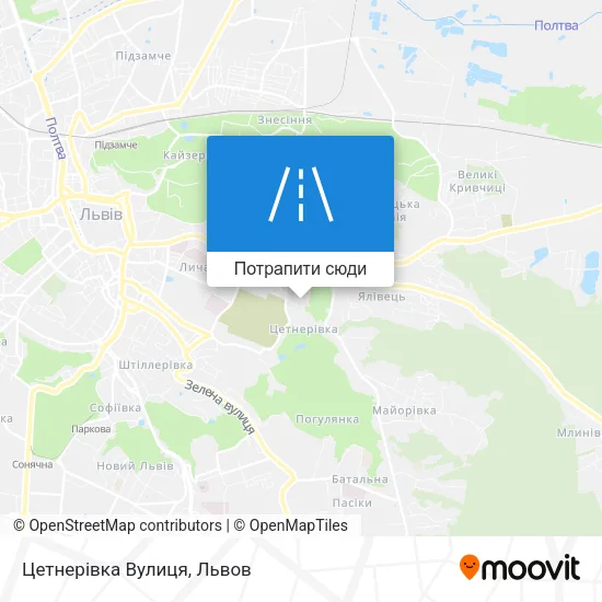 Карта Цетнерівка Вулиця