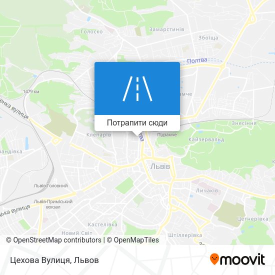 Карта Цехова Вулиця
