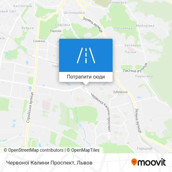 Карта Червоної Калини Проспект