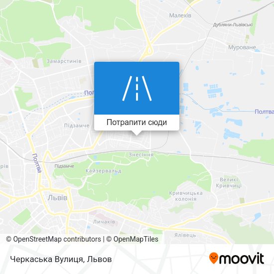 Карта Черкаська Вулиця