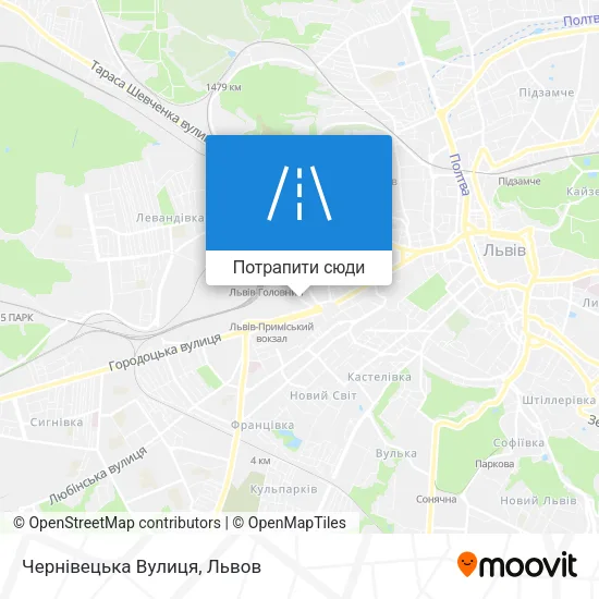 Карта Чернівецька Вулиця
