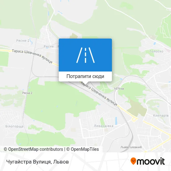 Карта Чугайстра Вулиця