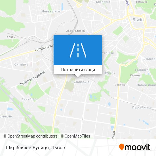 Карта Шкрібляків Вулиця