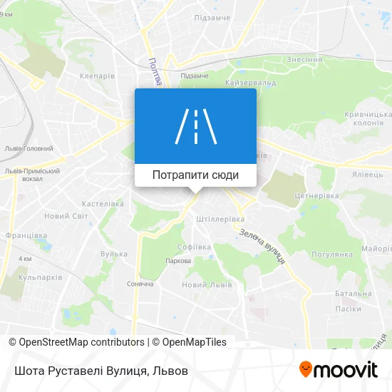 Карта Шота Руставелі Вулиця