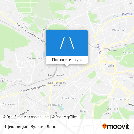 Карта Щекавицька Вулиця