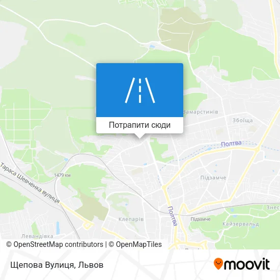 Карта Щепова Вулиця