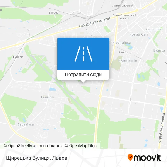 Карта Щирецька Вулиця