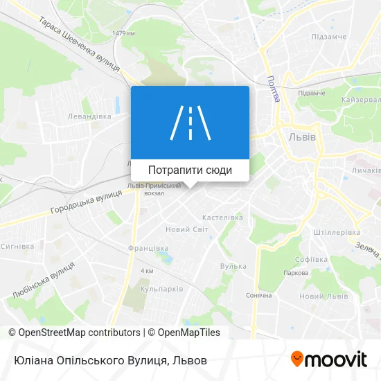 Карта Юліана Опільського Вулиця