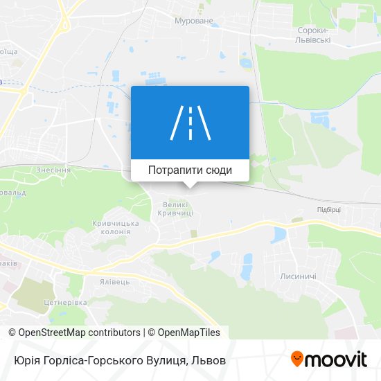 Карта Юрія Горліса-Горського Вулиця