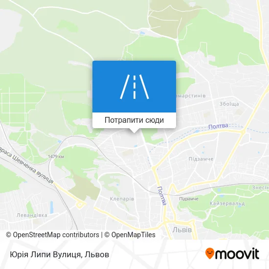 Карта Юрія Липи Вулиця