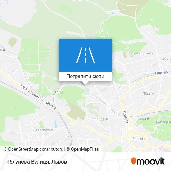 Карта Яблунева Вулиця