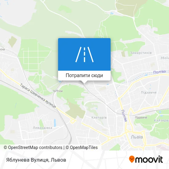 Карта Яблунева Вулиця