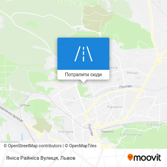 Карта Яніса Райніса Вулиця