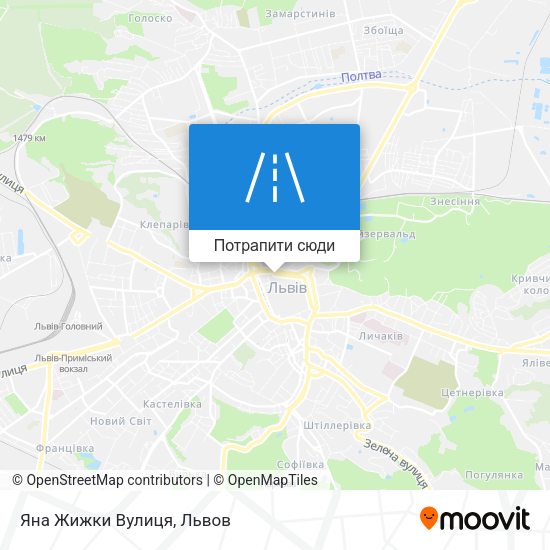 Карта Яна Жижки Вулиця