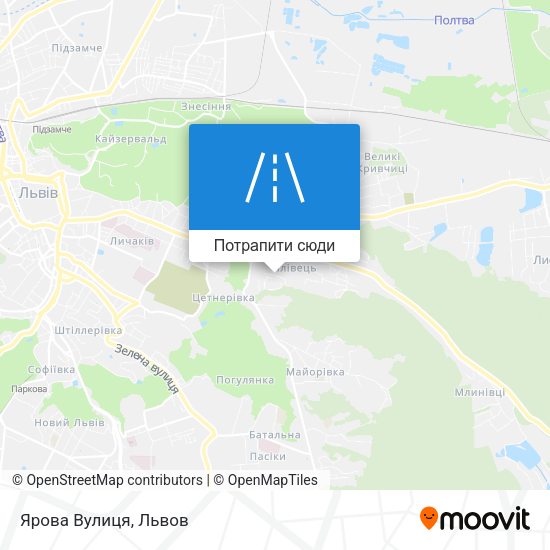 Карта Ярова Вулиця