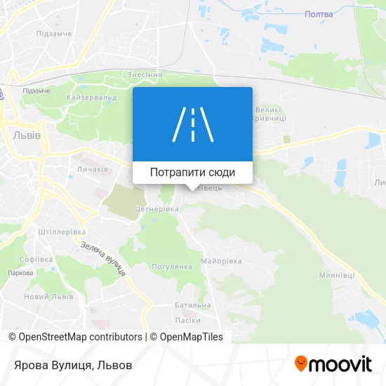 Карта Ярова Вулиця
