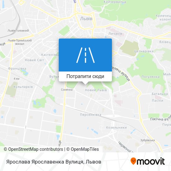 Карта Ярослава Ярославенка Вулиця