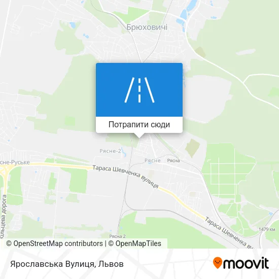 Карта Ярославська Вулиця
