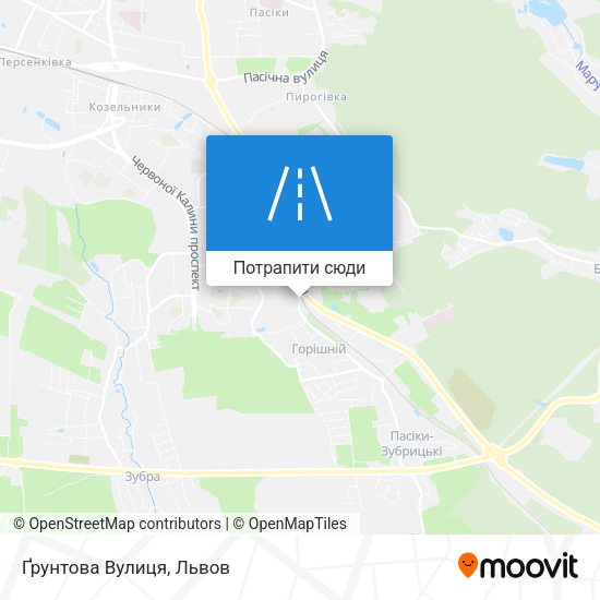 Карта Ґрунтова Вулиця