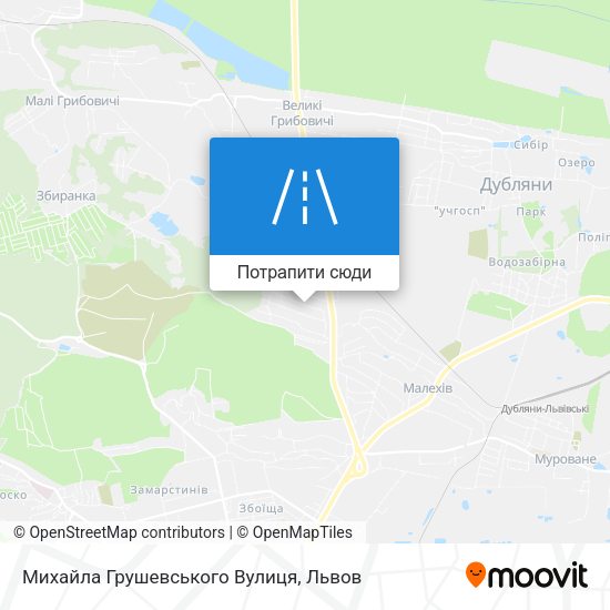 Карта Михайла Грушевського Вулиця
