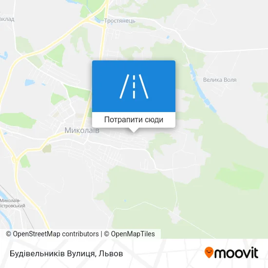 Карта Будівельників Вулиця