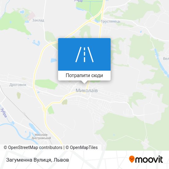 Карта Загуменна Вулиця