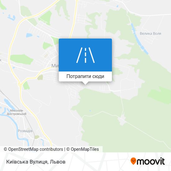Карта Київська Вулиця