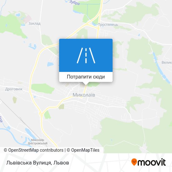 Карта Львівська Вулиця