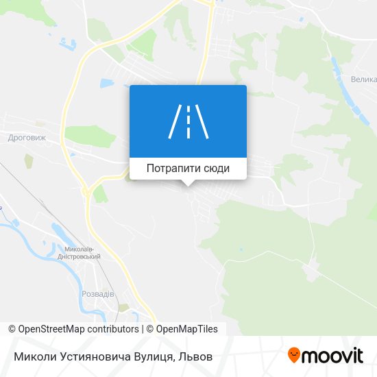 Карта Миколи Устияновича Вулиця