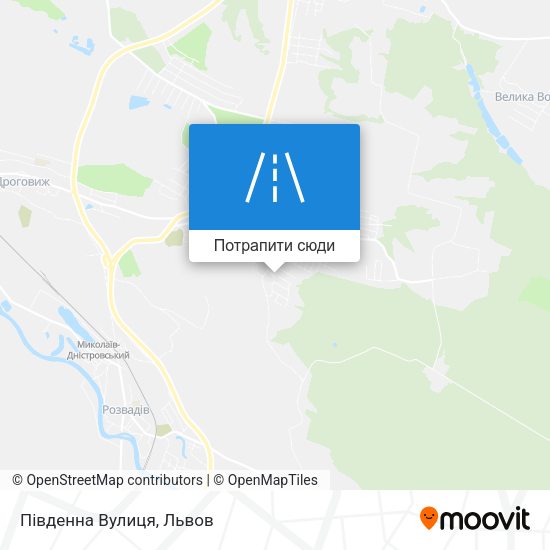 Карта Південна Вулиця