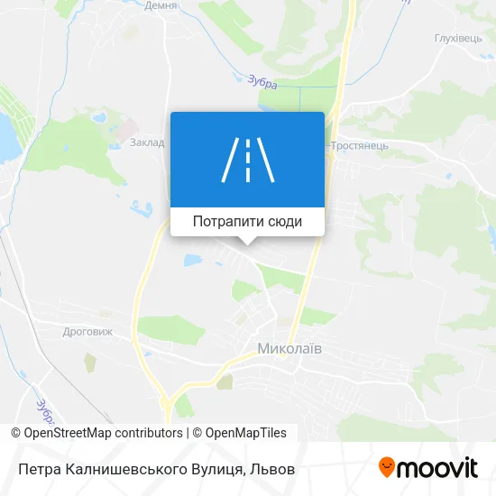 Карта Петра Калнишевського Вулиця