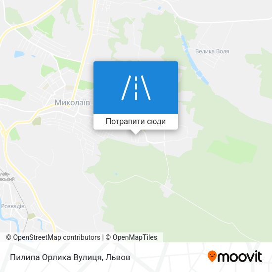 Карта Пилипа Орлика Вулиця