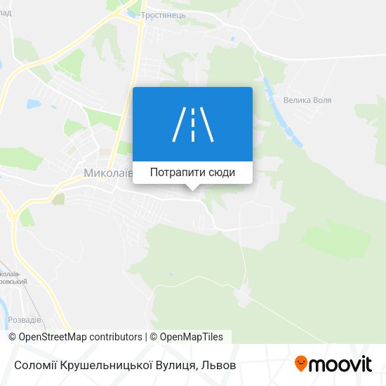 Карта Соломії Крушельницької Вулиця